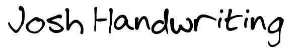 Josh Handwriting font preview